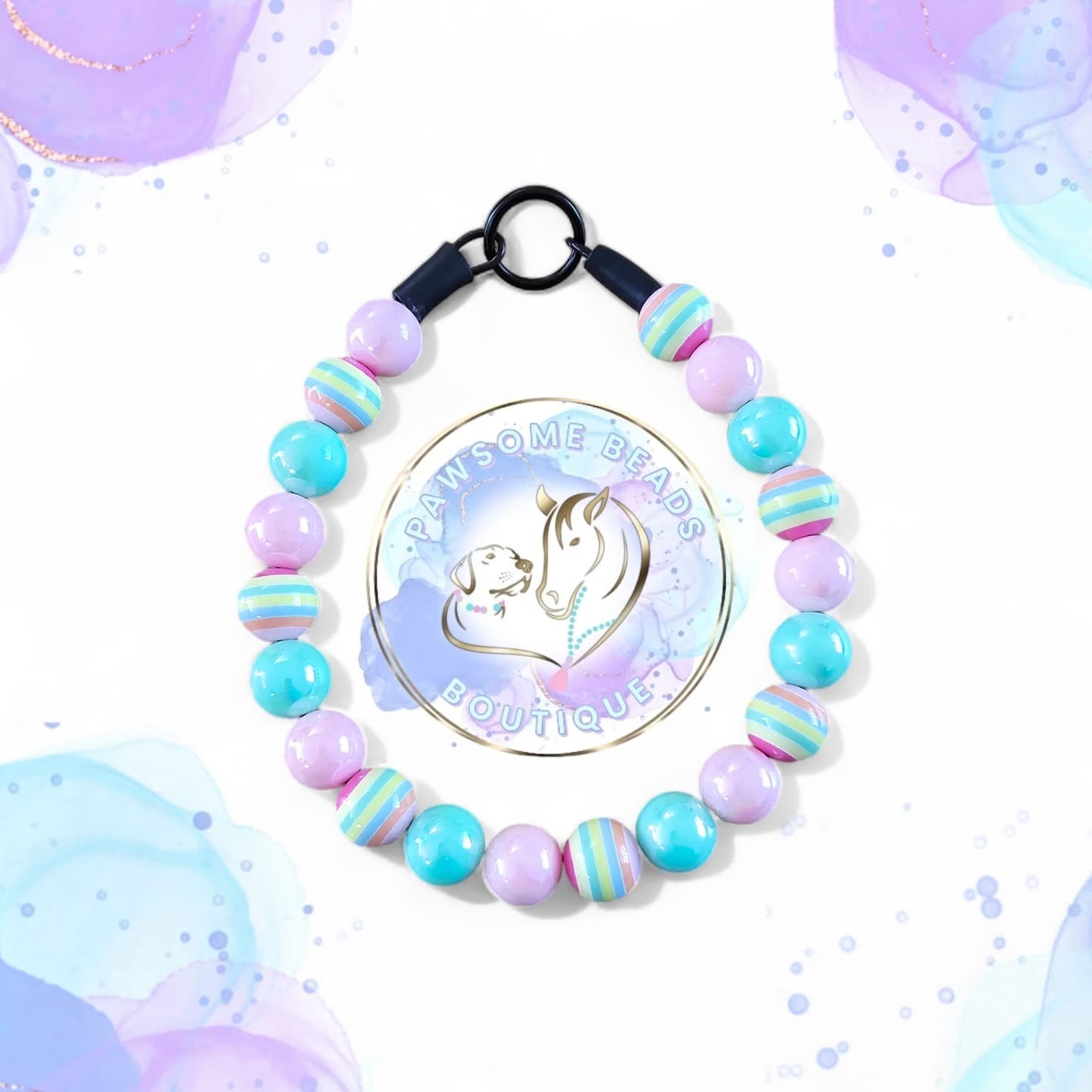 Bubblegum Beaded Dog Collar | Necklace